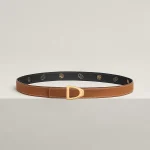 Cavaliere belt buckle & Reversible leather strap 24 mm - Image 3